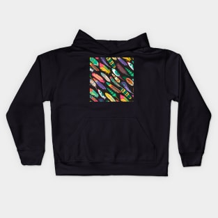 Colorful Oblique Seamless Pattern Kids Hoodie